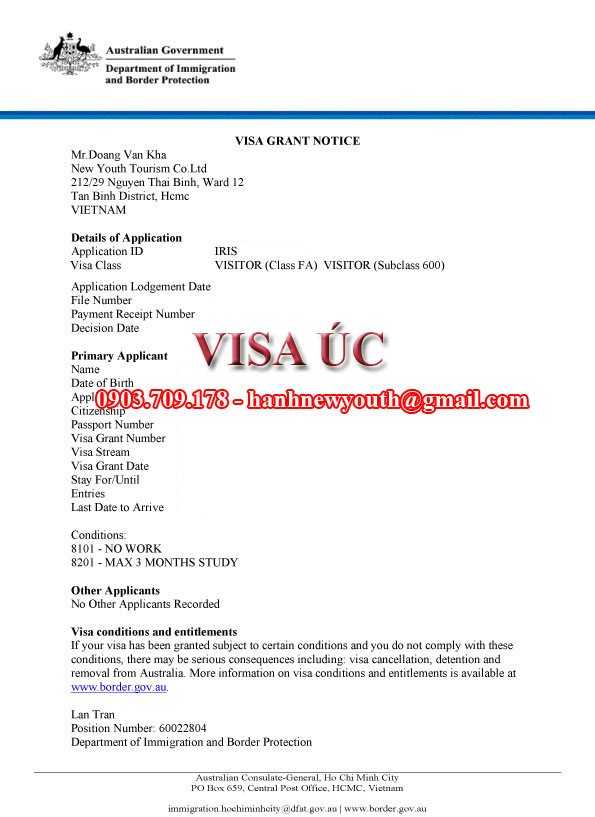 Dịch vụ làm visa Úc (Australia)
