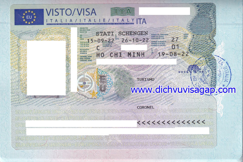 Mẫu thị thực Ý mới nhất hay Visa schengen Italia