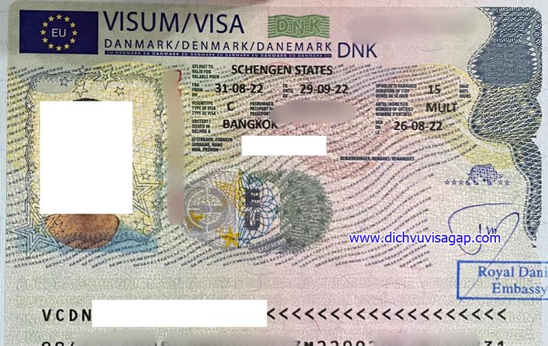 Visa Đan Mạch mẫu mới