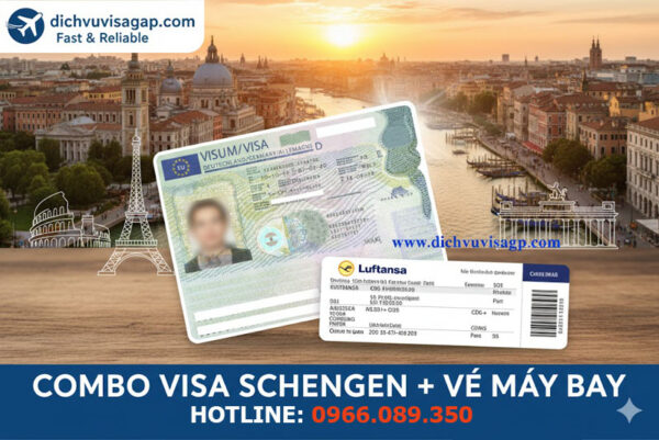 Combo Visa schengen & Vé máy bay Châu Âu