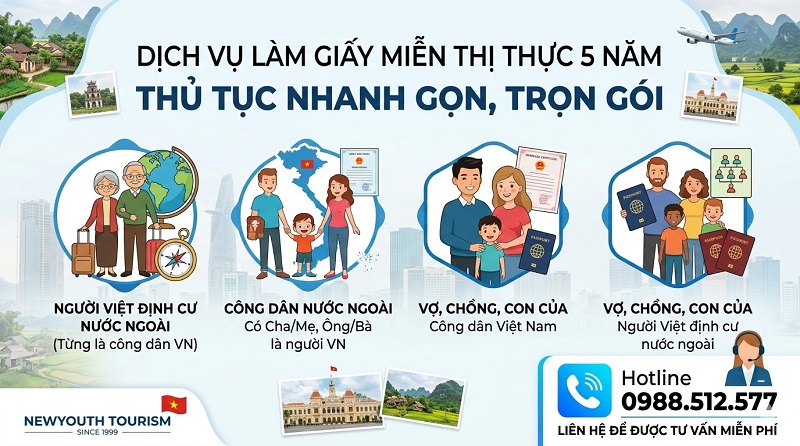 Dịch vụ làm giấy miễn thị thực 5 năm