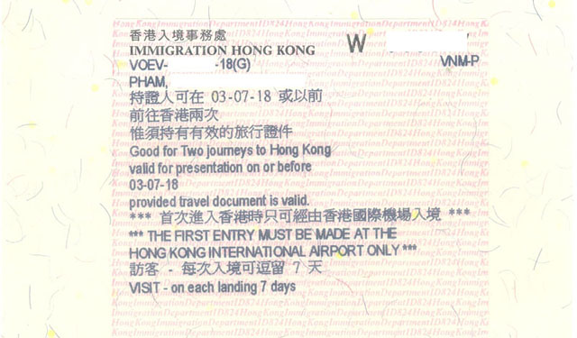 Dịch vụ làm visa Hong Kong nhanh và tỷ lệ đạu 99%