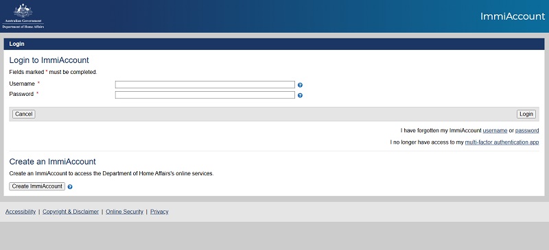 Làm thủ tục xin visa Úc thông qua tài khoản ImmiAccount Australia Làm thủ tục xin visa Úc thông qua tài khoản ImmiAccount Australia
