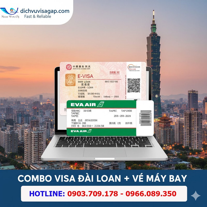Combo Đài Loan e-visa & vé máy bay đi Đài Loan giá rẻ Combo Đài Loan e-visa & vé máy bay đi Đài Loan giá rẻ