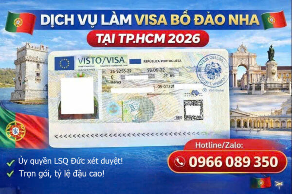 Dịch vụ làm visa Bồ Đào Nha tại TPHCM 2026: combo du lịch Bồ Đào Nha trọn gói