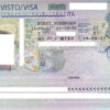 Visa Ý dán vào hộ chiếu
