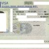 Visa Bỉ dán vào hộ chiếu