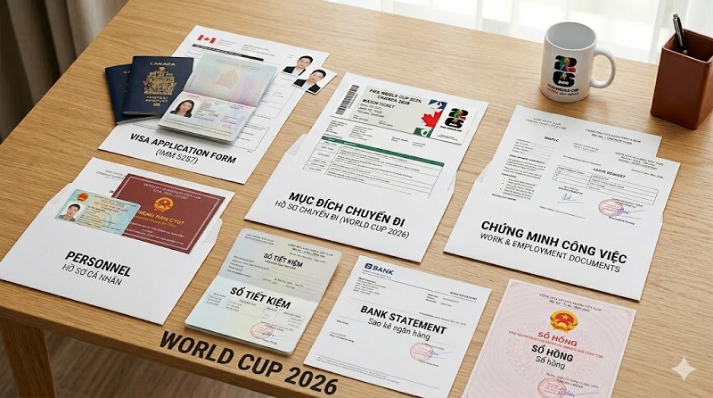 hồ sơ xin visa Canada xem World Cup 2026