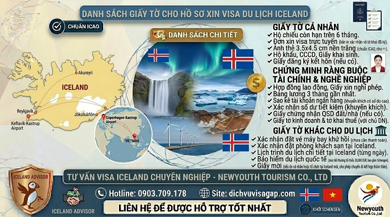 Hồ sơ xin visa du lịch Iceland