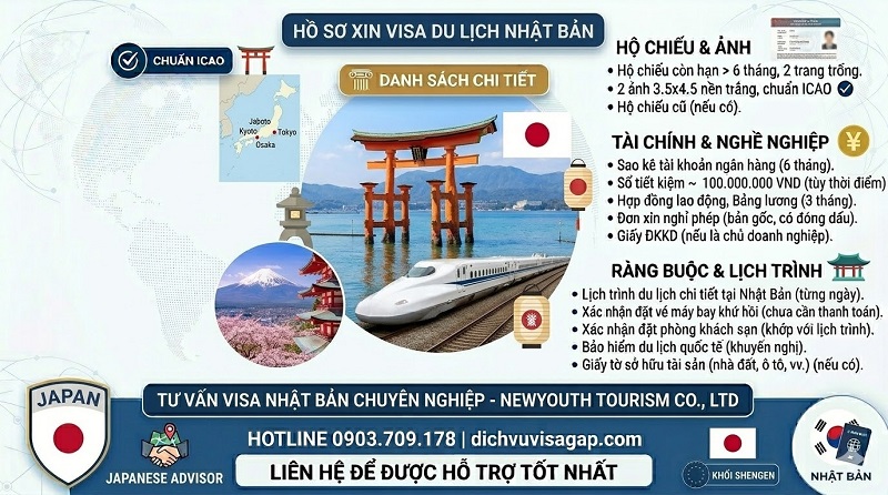 Hồ sơ xin visa du lịch Nhật Bản