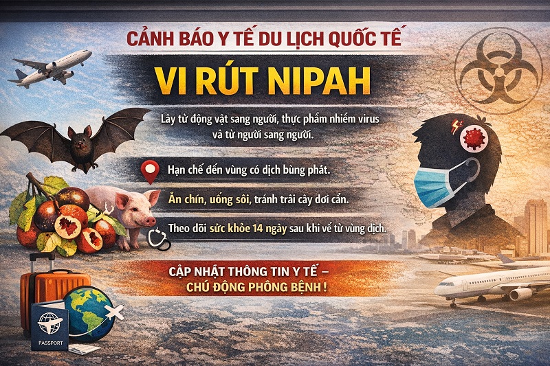 Thông tin cảnh báo y tế cho khách du lịch quốc tế: Virus Nipah Thông tin cảnh báo y tế cho khách du lịch quốc tế: Virus Nipah