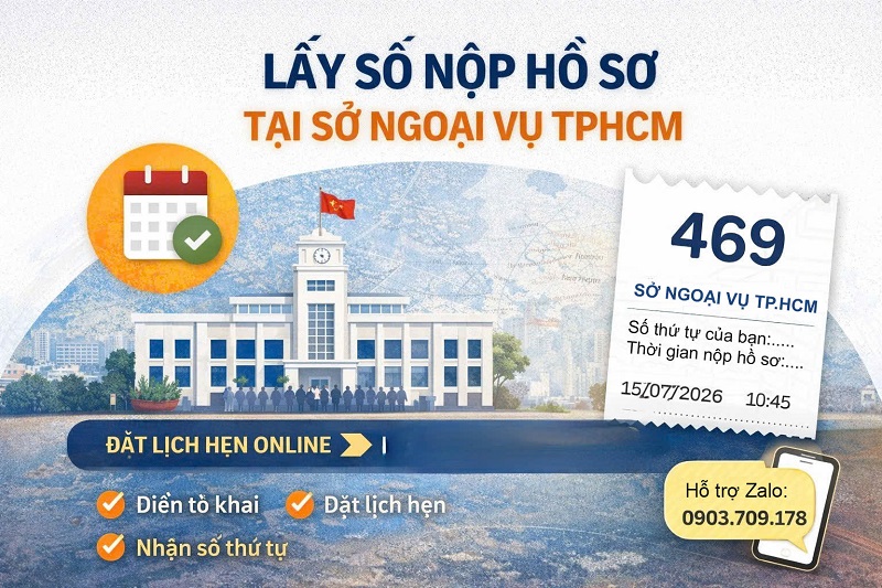dặt lịch hẹn hợp pháp hóa lãnh sự tại Sở Ngoại Vụ TPHCM
