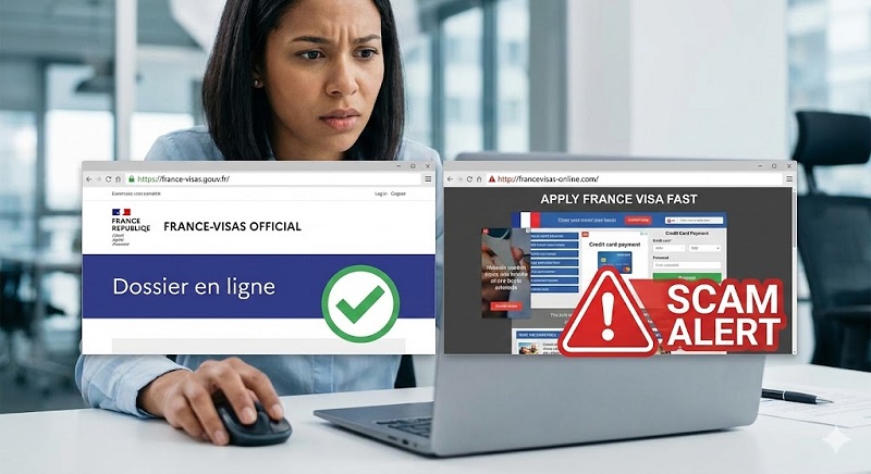 Cách nhận diện website France-visa chính thức của chính phủ Pháp Cách nhận diện website France-visa chính thức của chính phủ Pháp