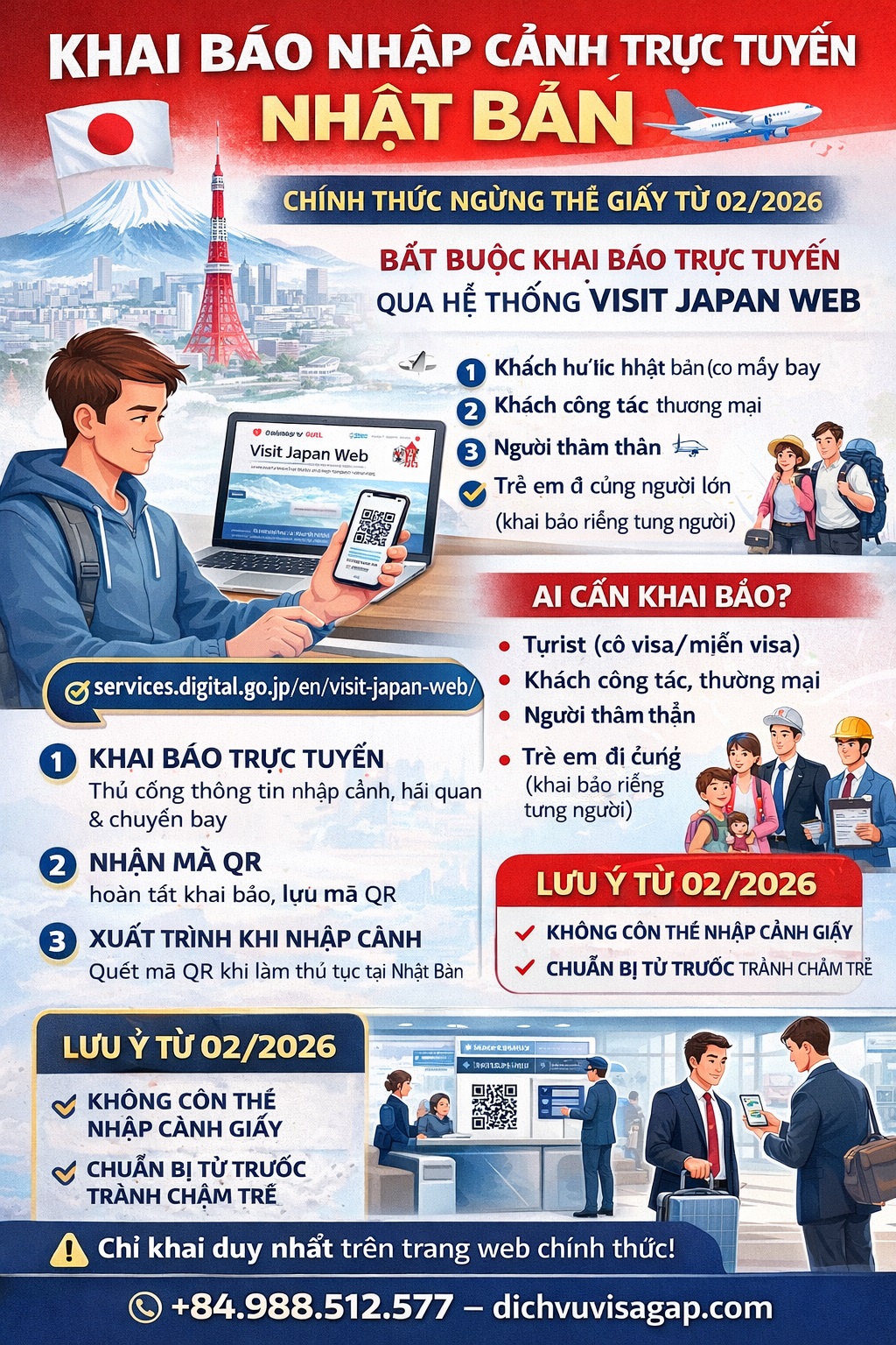 Hướng dẫn khai bao nhập cảnh Nhật Bản online