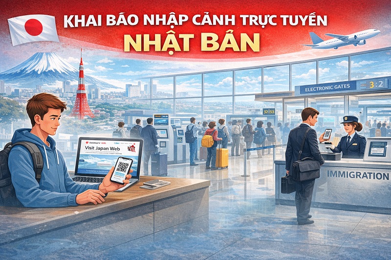 Khai báo nhập cảnh trực tuyến Nhật Bản