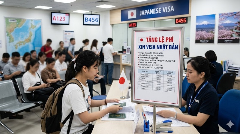Lệ phí xin visa Nhật Bản áp dụng từ 01/04/2026 đến 31/03/2027 Lệ phí xin visa Nhật Bản áp dụng từ 01/04/2026 đến 31/03/2027