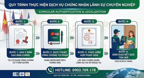Quy trình thực hiện dịch vụ chứng nhận lãnh sự giấy tờ chuyên nghiệp