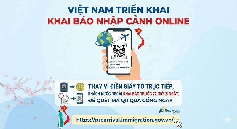Việt Nam triển khai khai báo nhập cảnh điện tử (Pre-Arrival) từ 15/04 Việt Nam triển khai khai báo nhập cảnh điện tử (Pre-Arrival) từ 15/04